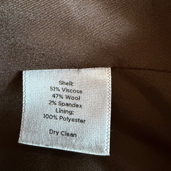 Talbots Chocolate Wool Blend Lined Blazer, Size 16 - Picture 14 of 14